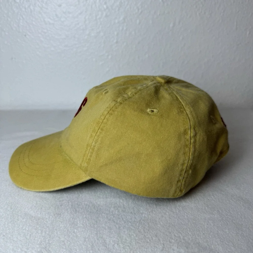 Murrays Big Cheese Hat Yellow Leather Adjustable Strapback Cap Adams Cotton